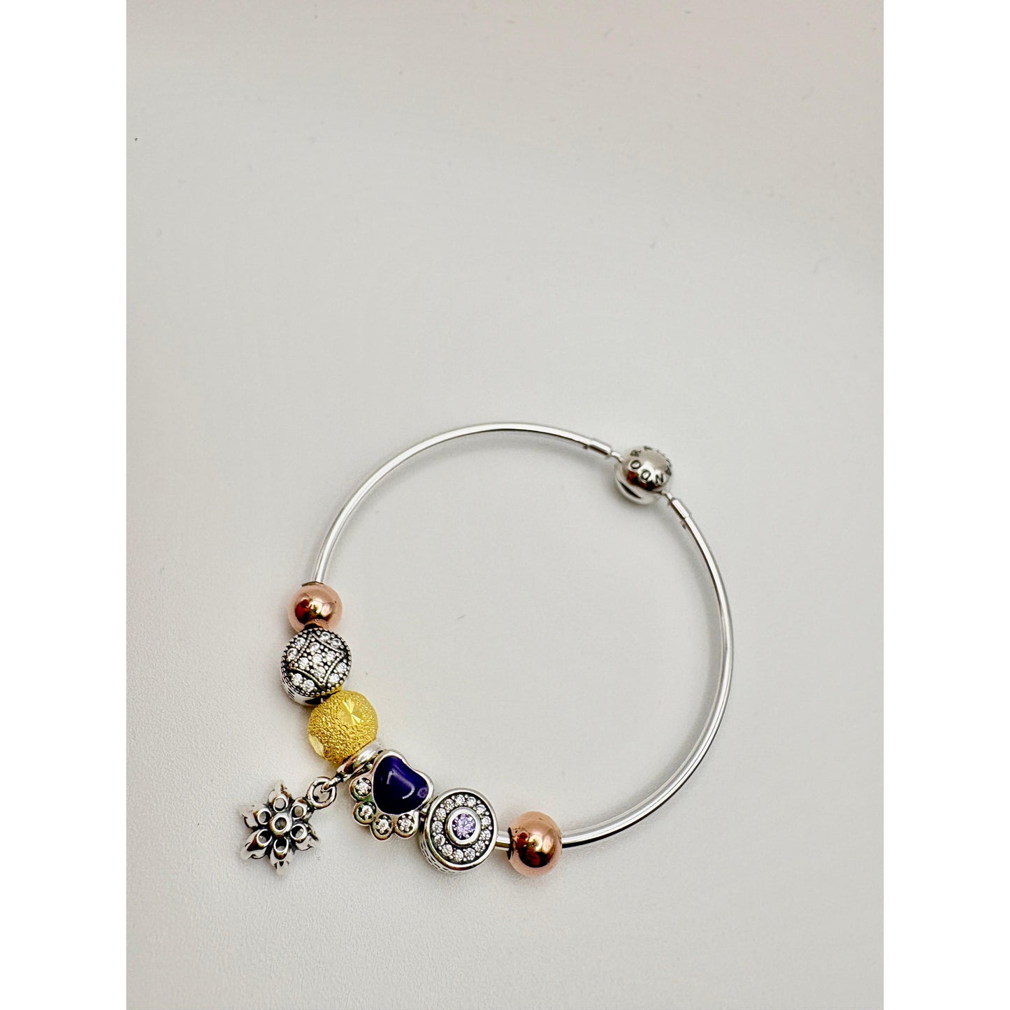 ✨ Multi-Color Charms Bracelet – 925 Sterling Silver 💎🌸